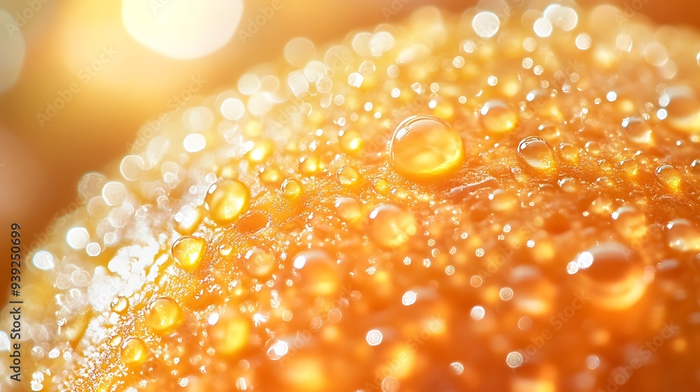 custom made wallpaper toronto digitalClose-Up of a Juicy Orange with Water Droplets in Sunlit Room, Macro Photography