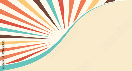 abstract line 1990's years design background vector art	
