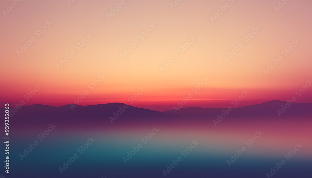 Obraz premium A simple gradient transitioning from a light to dark shade, creating a calm and soothing backdrop