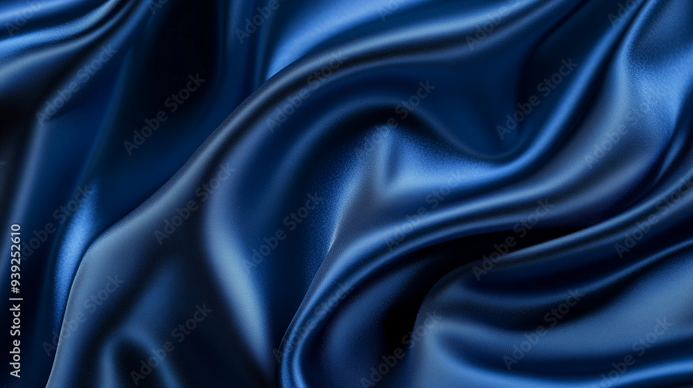 Fototapeta premium blue satin background, satin texture, silk texutre