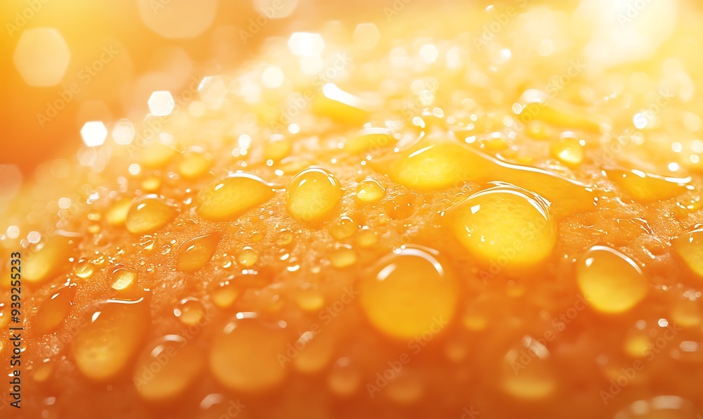 Close-Up of a Vibrant Orange with Water Droplets in Warm Sunlit Living Room Close-Up of a Vibrant Orange with Water Droplets in Warm Sunlit Living Room