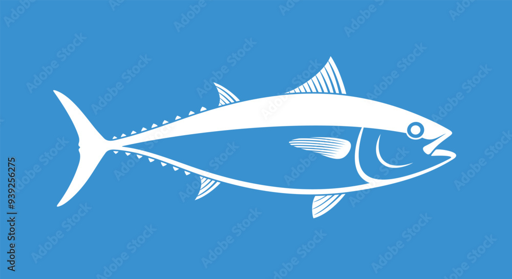 Tuna logo. Isolated tuna on white background Tuna logo. Isolated tuna on white background