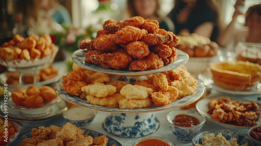 Delicious Fried Chicken and Junk Food Party Platter, Perfect for Gatherings and Celebrations Indulge in Crispy Fried Chicken, Cheesy Snacks, and More A Feast for the Eyes and the Stomach Delicious Fried Chicken and Junk Food Party Platter, Perfect for Gatherings and Celebrations Indulge in Crispy Fried Chicken, Cheesy Snacks, and More A Feast for the Eyes and the Stomach