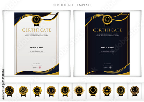 賞状２２８　certificate　award　表彰状　celebration