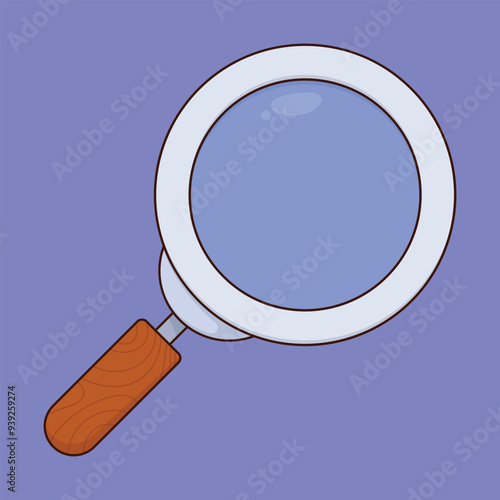 magnifying glass vector icon. magnifying glass education tool vector icon