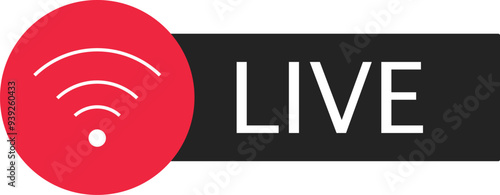 live, streaming, broadcasting. video camera display. Live streaming icon set. Social media, live streaming on air broadcast sign. Live icon on transparent background 