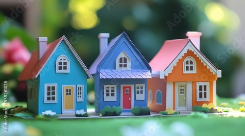 Wallpaper Mural Cheerful Animated Video on Silver Flashings, showcasing colorful paper homes, green backdrop, highlighting silver's role in water treatment and enhancing home comfort. Torontodigital.ca