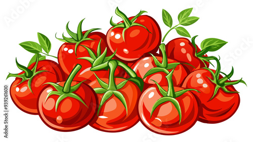 tomatos vector, illustration of tomatos isolated on white background