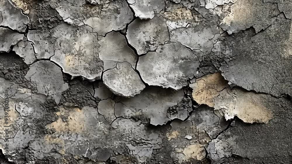 A close-up of a dry concrete wall reveals intricate cracks and textures under bright sunlight. A close-up of a dry concrete wall reveals intricate cracks and textures under bright sunlight.