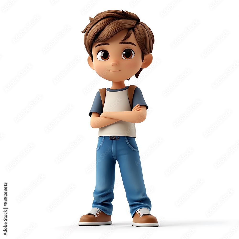 A cartoon child standing with one hand on their hip, looking confident, A cartoon child standing with one hand on their hip, looking confident,