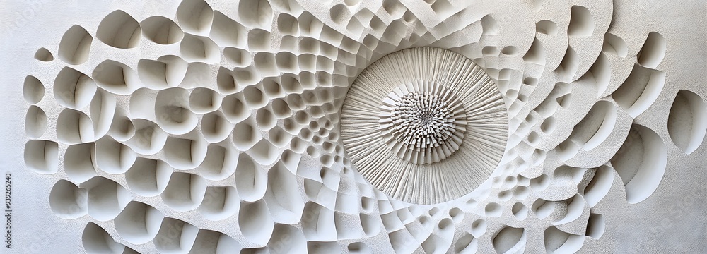 12. Modern 3D wall art showcasing intricate geometric designs and a textured ceramic circle background 12. Modern 3D wall art showcasing intricate geometric designs and a textured ceramic circle background