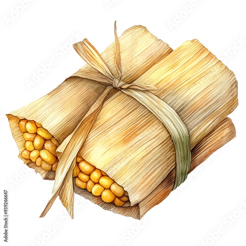 Wallpaper Mural Traditional tamale wrapped in corn husks, ideal for festive culinary celebrations and cultural cuisine photography. Torontodigital.ca