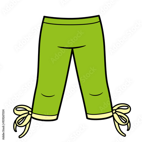 Breeches with bow ties at the bottom color variation