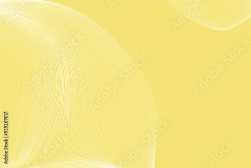 Hand Drawn Guilloche Line Curves Pattern On Pastel Yellow Background. Cover Design Template for Ecommerce, Certificate, Business Presentatione etc. photo