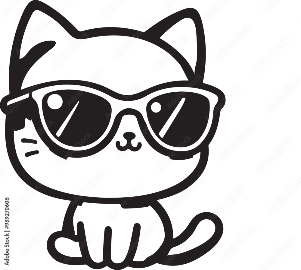 Cat logo design, vector set. Cat logo design, vector set.