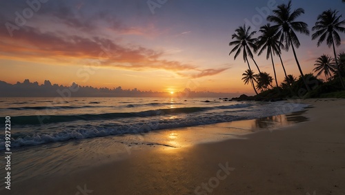 sunset at the beach