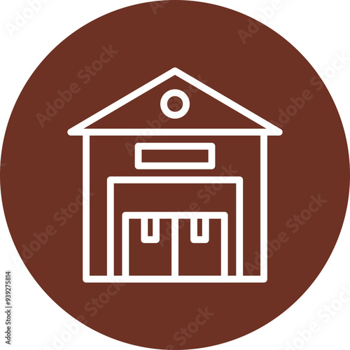 Warehouse Vector Icon Design