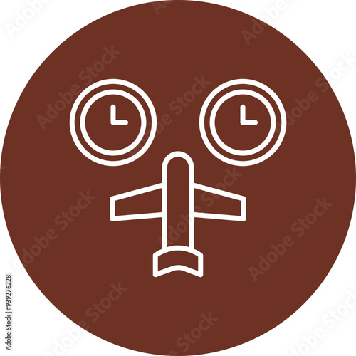 Jet Lag Vector Icon Design