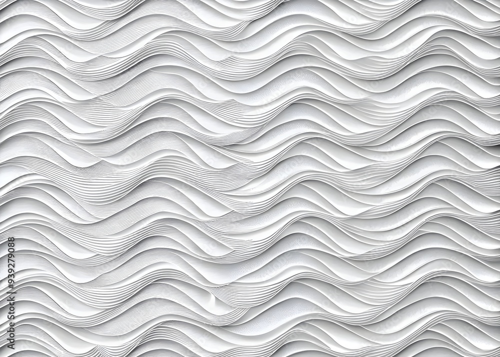Elegant Textured Design Waves White Interior Decor Modern Art Elegant Textured Design Waves White Interior Decor Modern Art
