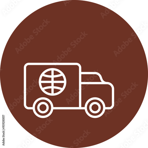 News Van Vector Icon Design