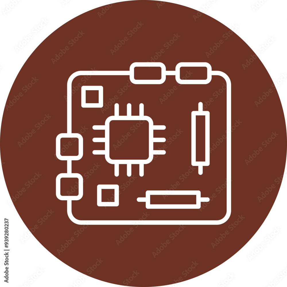 Motherboard Vector Icon Design Motherboard Vector Icon Design