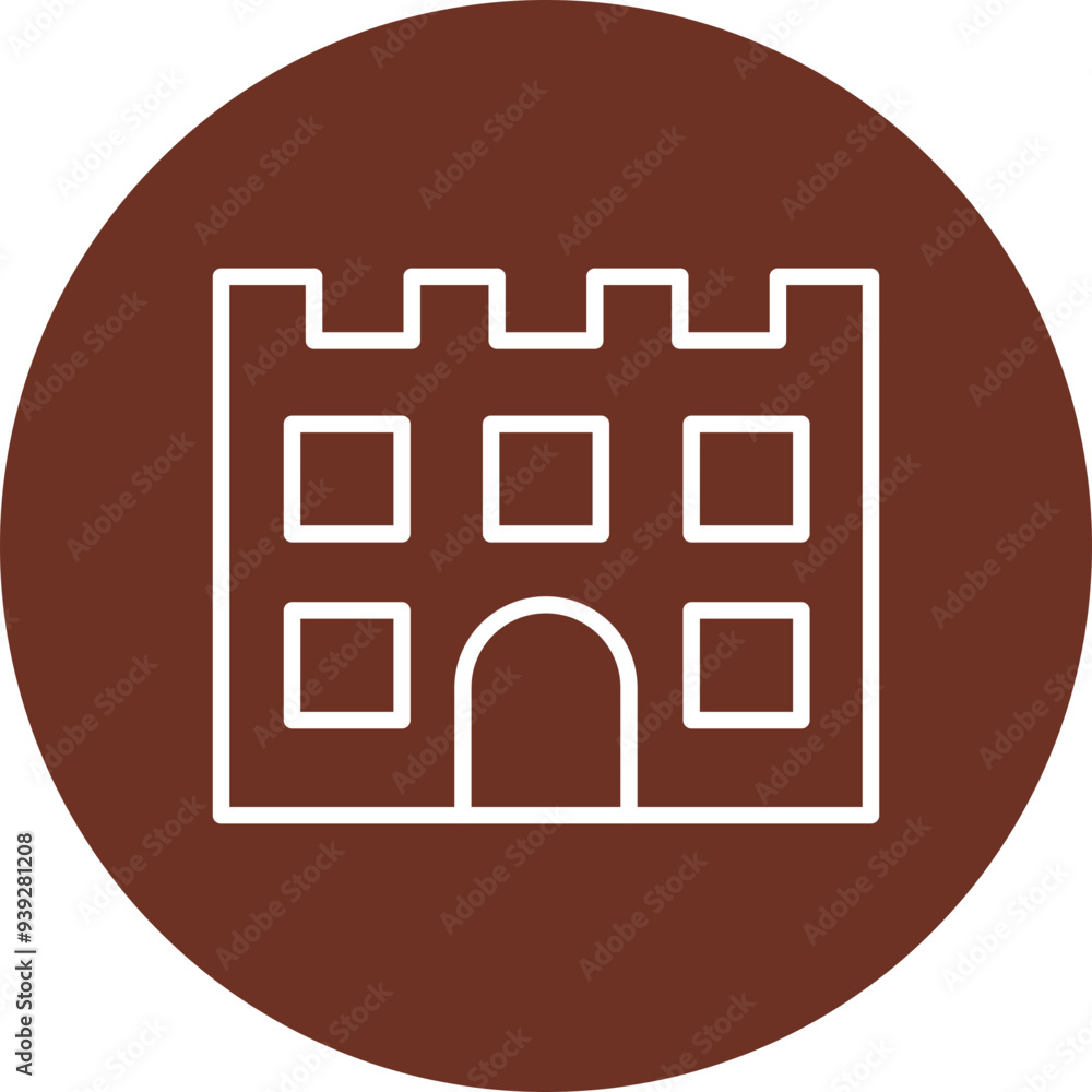 Castle Vector Icon Design Castle Vector Icon Design