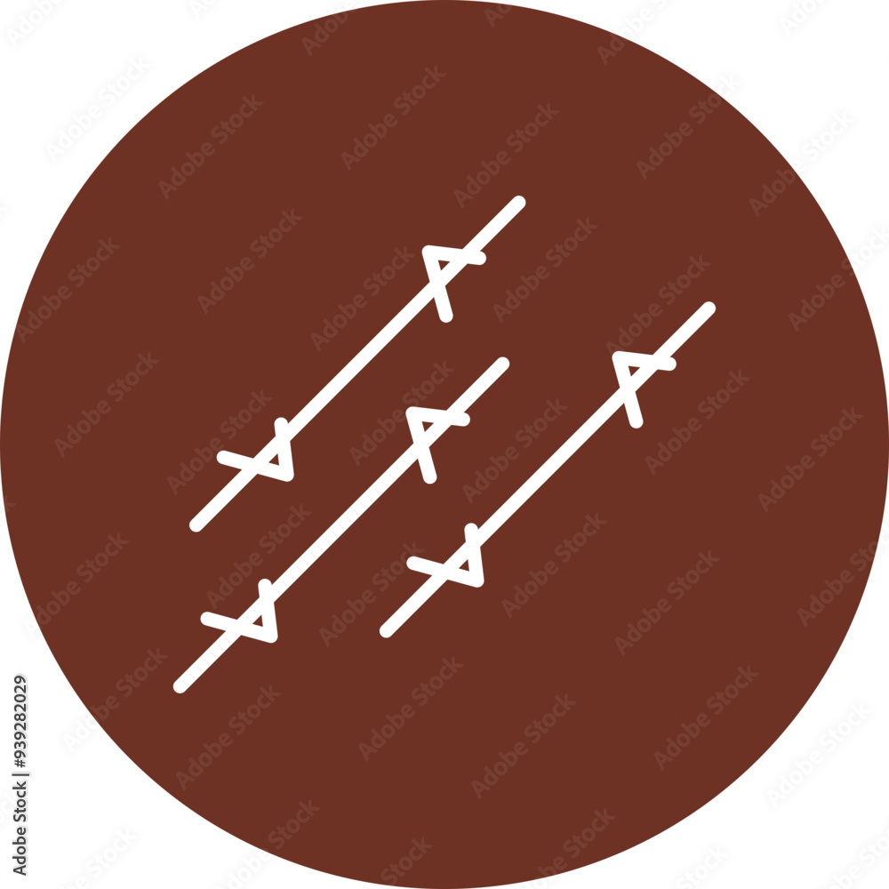 Barbed Wire Vector Icon Design Barbed Wire Vector Icon Design
