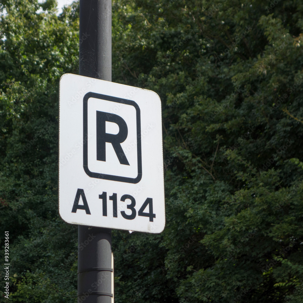 Ring road sign for the A1134 in Cambridge Ring road sign for the A1134 in Cambridge