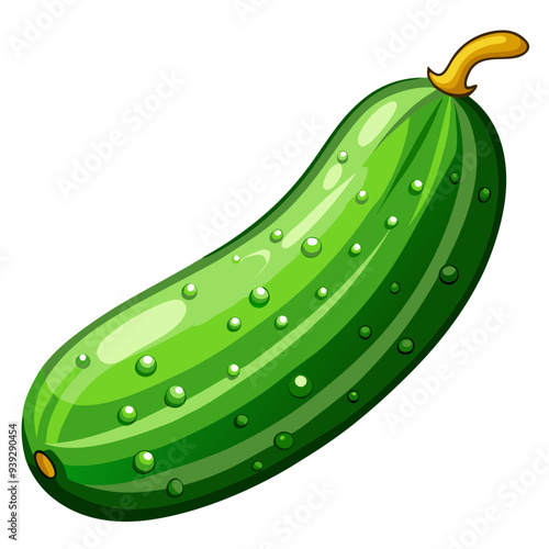 cucumber vector, illustration of cucumber isolated on white background