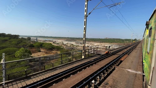 Tapti River | Tapti River rail bridge near bhusawal | tapi river photo