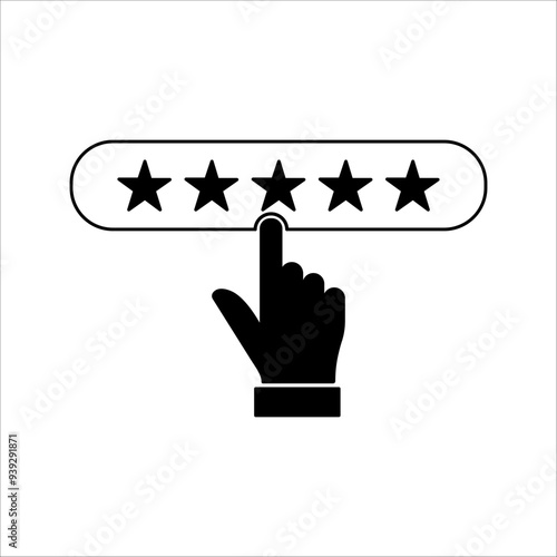 Rating Icon Vector Symbol Design Illustration.