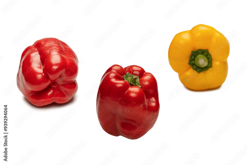 Red bell pepper isolated on a white background. Red bell pepper isolated on a white background.