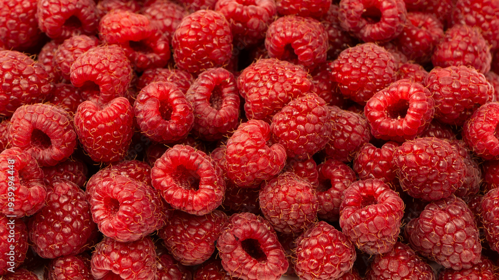Tasty fresh raspberry isolated on a white background. Top view. Tasty fresh raspberry isolated on a white background. Top view.