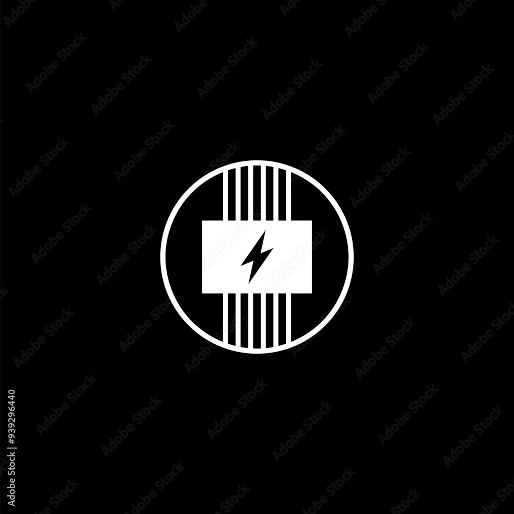 Obraz premium Underfloor heat system. Efficient distribution of heating energy icon isolated on black background