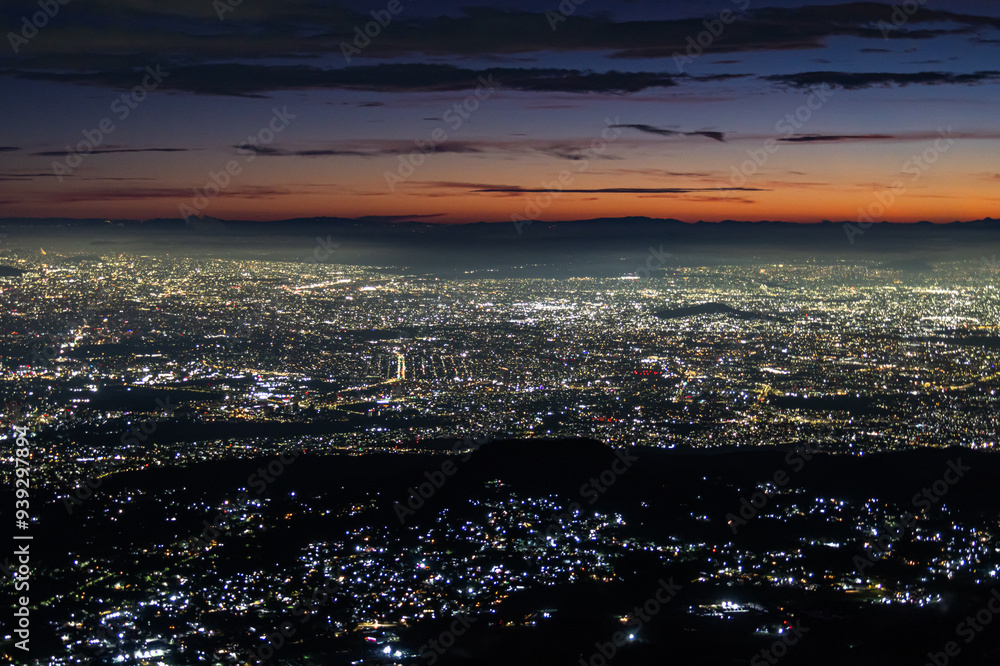 Obraz premium Mexico city dawn view from Ajusco Mountain