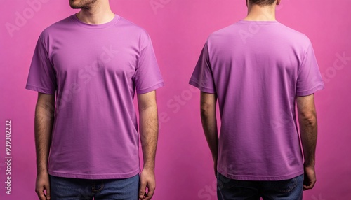 A Person in a Plain Purple TShirt for Branding photo