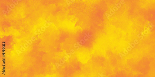 Colorful and bright orange watercolor background texture with grunge watercolor splashes, Abstract bright and shinny soft color texture, Multicolored splashed watercolor background with stains.