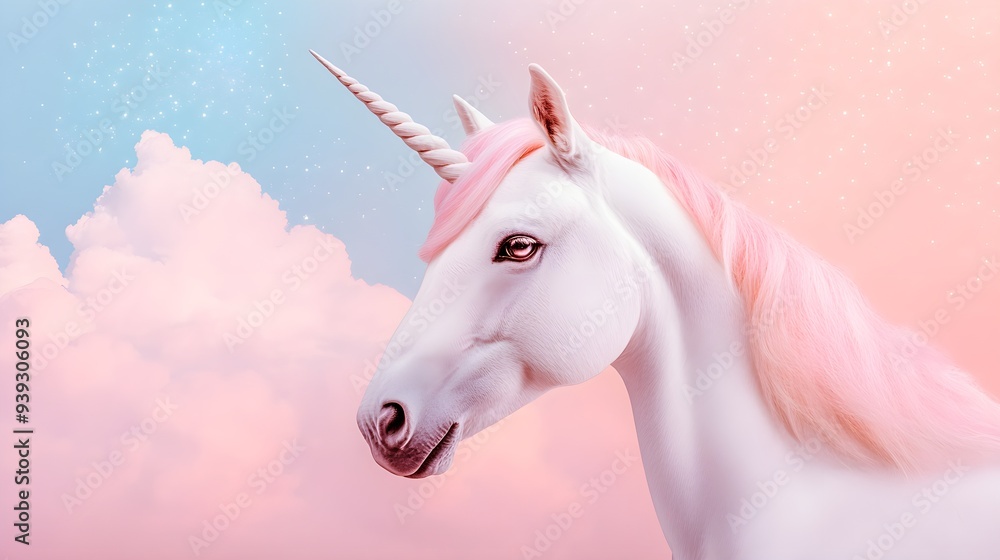 Dreamy unicorn, rainbow hair, star-studded sky, whimsical aura, fantasy art Dreamy unicorn, rainbow hair, star-studded sky, whimsical aura, fantasy art