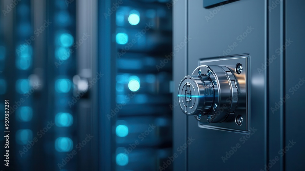 A closeup of the cabinet s locking mechanism, showing a secure and tamperproof design, TamperProof Lock, emphasizing the importance of preventing unauthorized access A closeup of the cabinet s locking mechanism, showing a secure and tamperproof design, TamperProof Lock, emphasizing the importance of preventing unauthorized access