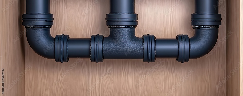 A detailed shot of the fire pipe running through the cabinet A detailed shot of the fire pipe running through the cabinet