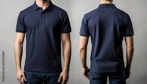 Aesthetic branding The essence of a plain navy blue polo shirt Branding
