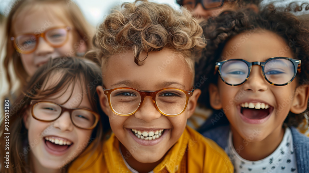 Group of Diverse Kids Smiling Together Group of Diverse Kids Smiling Together