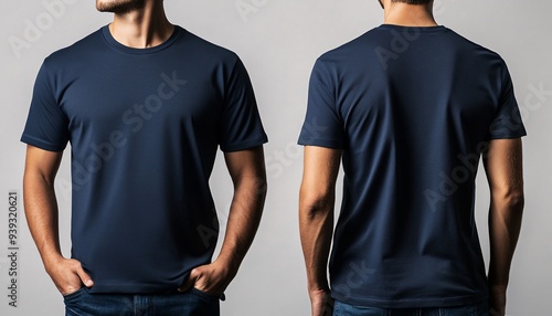 Navy Blue Tshirt A Brands Simple Identity Branding