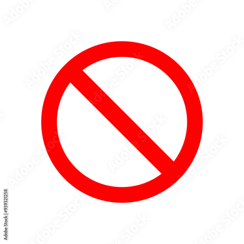 Free Download No Sign, isolated on white background, vector illustration. - GFXLoad