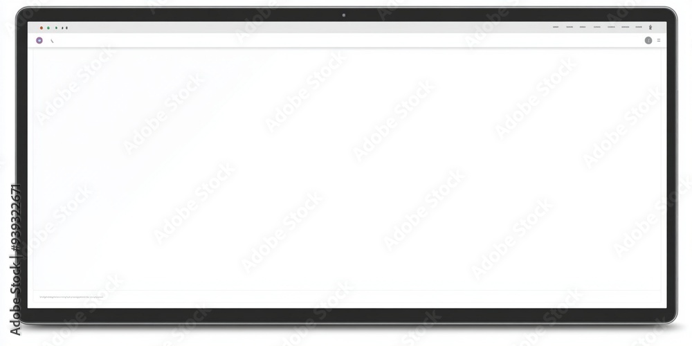 A simple blank web page with a white background A simple blank web page with a white background