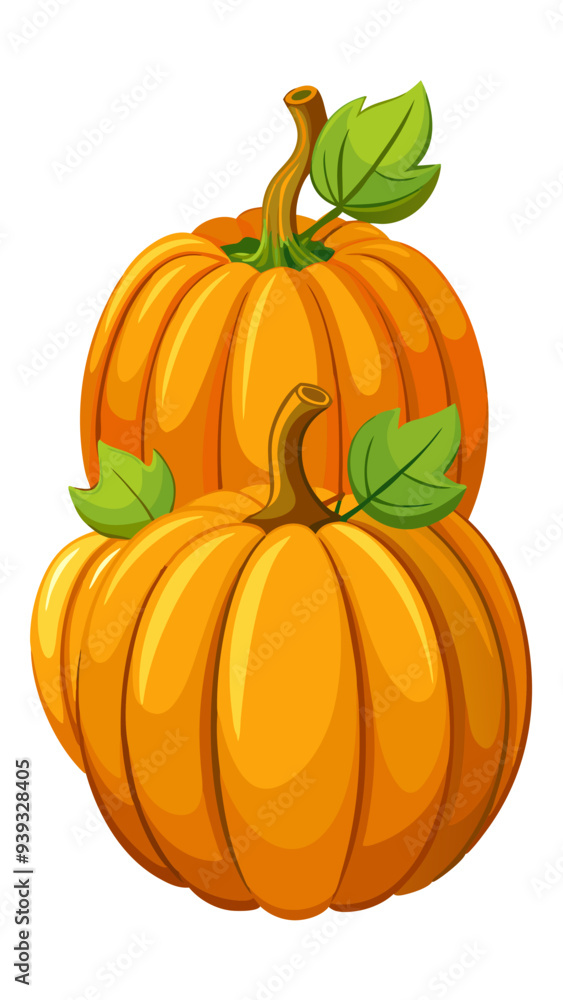 Obraz premium pumpkin vector, illustration of pumpkin isolated on white background
