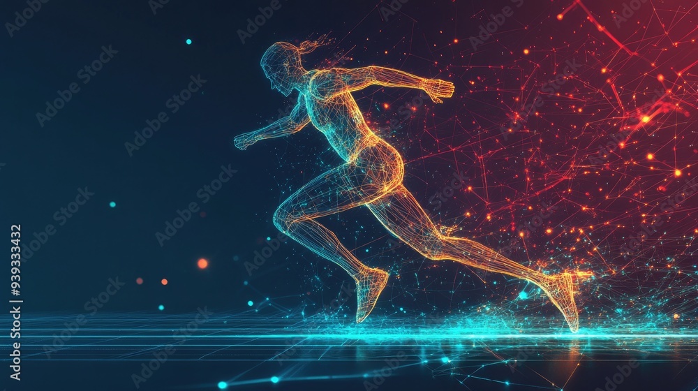 digital running in a Wireframe Design digital running in a Wireframe Design