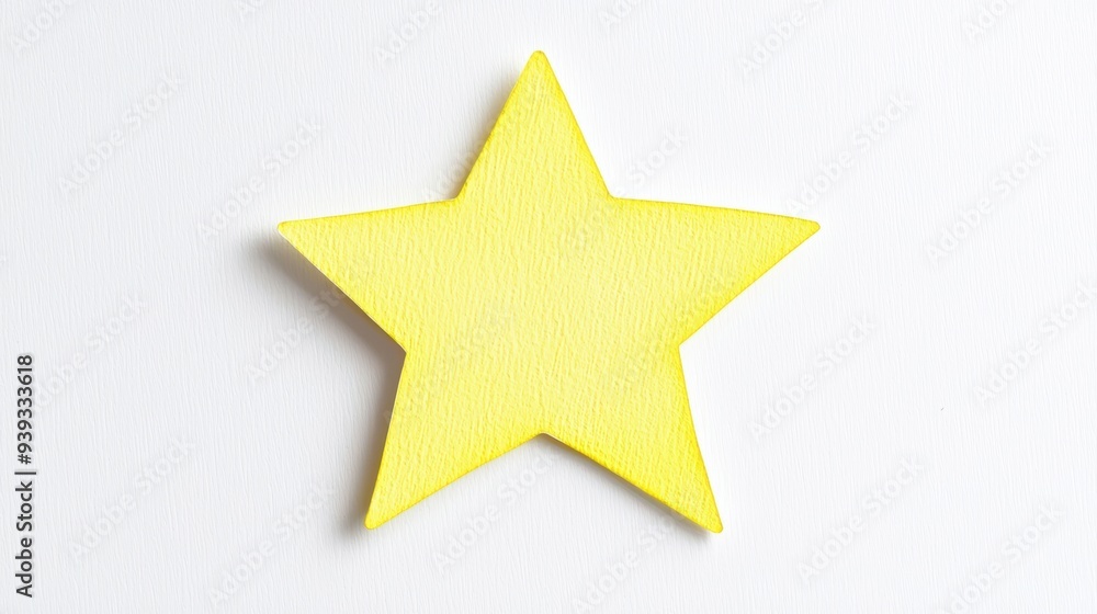 Bright yellow star memo sticker, cheerful design, isolated on white, Watercolor style Bright yellow star memo sticker, cheerful design, isolated on white, Watercolor style