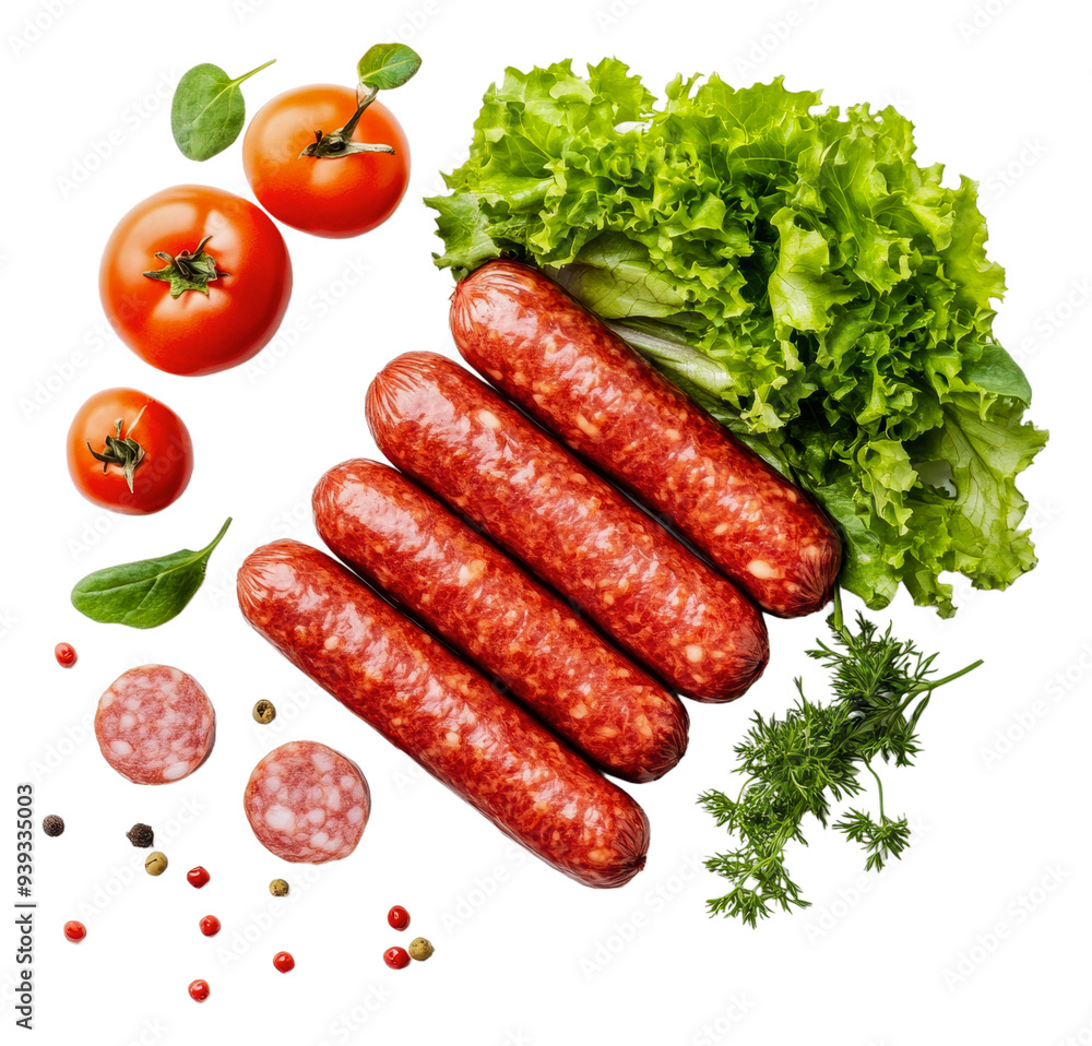 PNG Beautifully arranged veggie sausages PNG Beautifully arranged veggie sausages