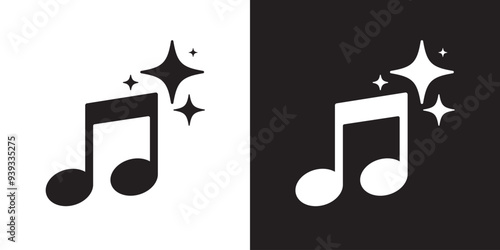 Generate music by AI icon. Artificial intelligence creates music concepts. Machine learning text to generate Musical. UI UX design for app and web. Vector illustration.